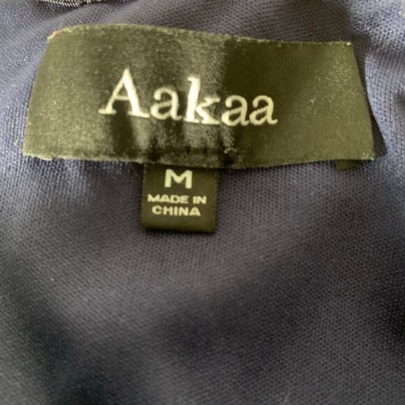 AAkaa Navy Blue Strapless Tulip Dress Size Medium - Picture 7 of 11